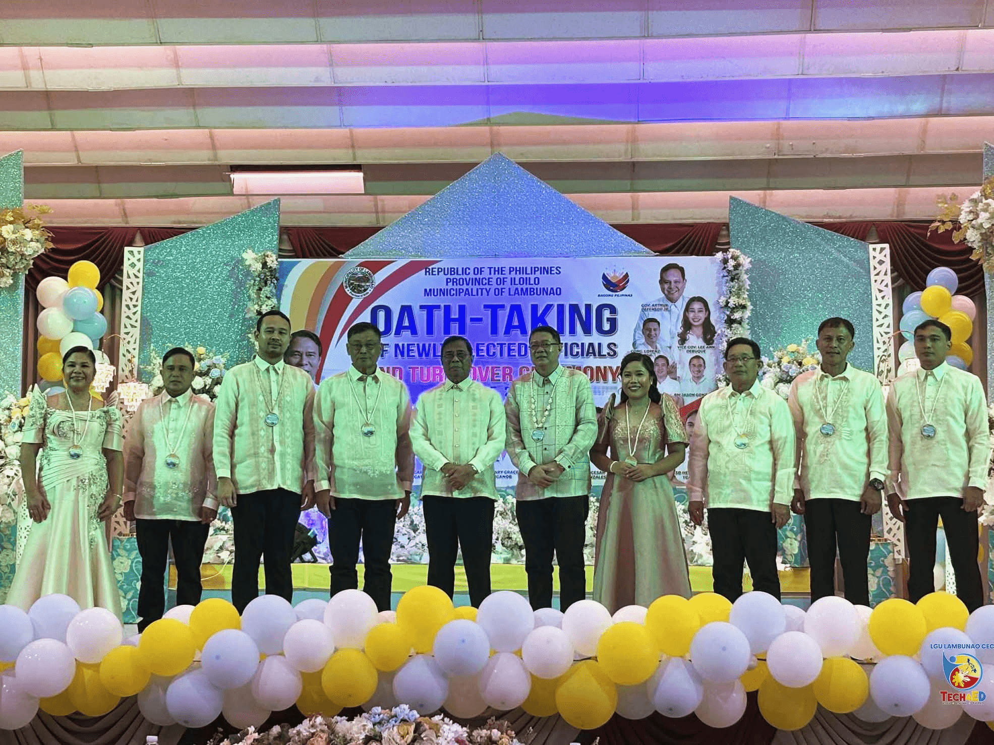 Oath-taking and turnover ceremony of newly elected officials, Municipality of Lambunao.